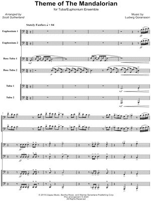 Star Wars: The Mandalorian (Main Theme) - Tuba / Euphonium Ensemble