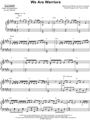 We Are Warriors by pianoNOW - Sheet Music