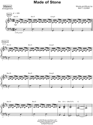 Made of Stone by HDpiano - Sheet Music