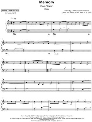 Memory [easy] by Piano Tutorial Easy - Sheet Music