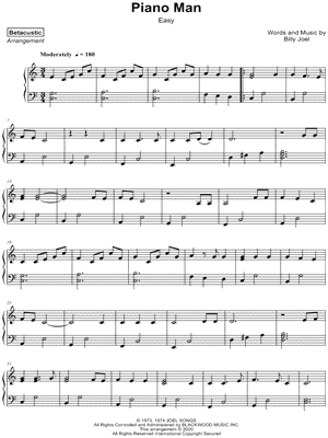 Piano Man [easy]