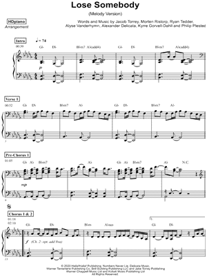 Lose Somebody [melody version]