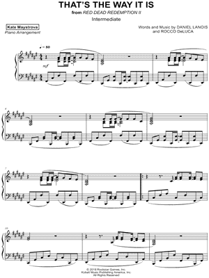 That's the Way It Is (Main Theme) by Kate Maystrova - Sheet Music