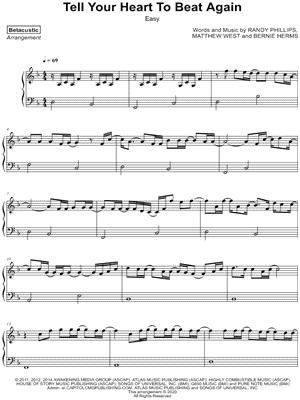 Tell Your Heart to Beat Again by Betacustic - Sheet Music