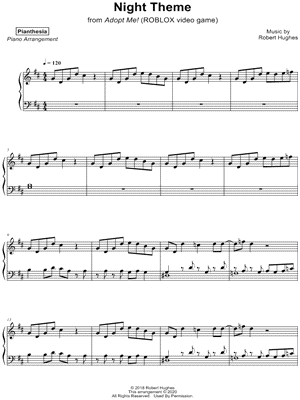 Night Theme by Pianthesia - Sheet Music