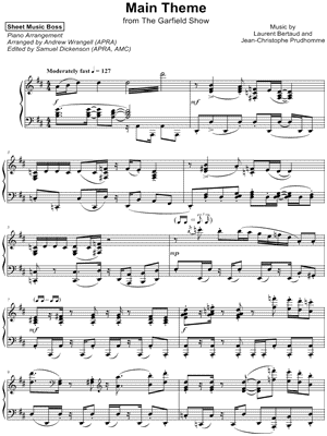 Main Theme from The Garfield Show by Sheet Music Boss - Sheet Music