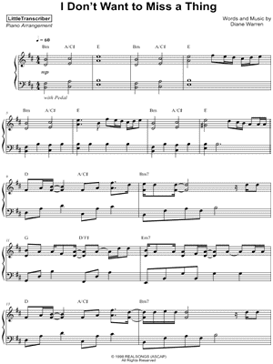 I Don't Want to Miss a Thing