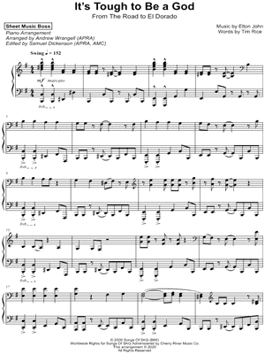 It's Tough To Be a God by Sheet Music Boss - Sheet Music