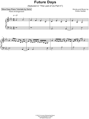 Future Days [Slow Easy Piano Tutorial]