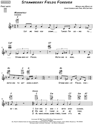 Strawberry Fields Forever by The Beatles - Sheet Music