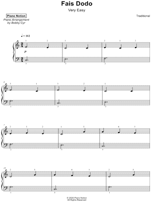 Fais dodo [very easy]