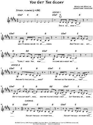 You Get the Glory by Jonathan Traylor - Sheet Music