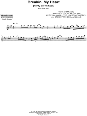 Breakin' My Heart (Pretty Brown Eyes) by Kevin Busse - Sheet Music
