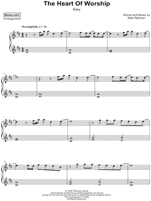 The Heart of Worship [easy] by Betacustic - Sheet Music