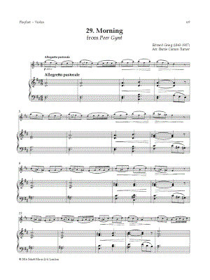 Morning from Peer Gynt - Violin & Piano by Edvard Grieg - Sheet Music