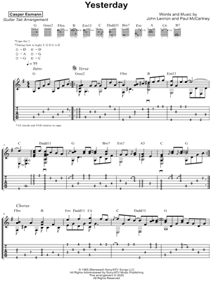 Yesterday by Casper Esmann - Sheet Music