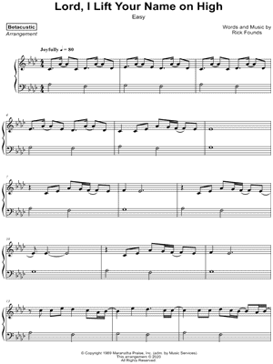 Lord, I Lift Your Name on High [easy]