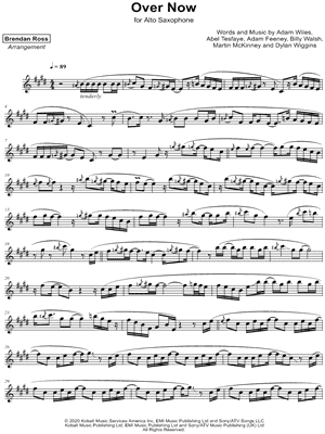 Over Now by Brendan Ross - Sheet Music