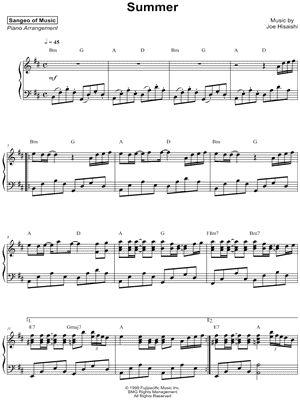 Summer by Sangeo of Music - Sheet Music