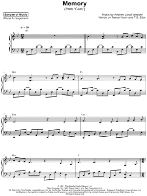 Memory by Sangeo of Music - Sheet Music