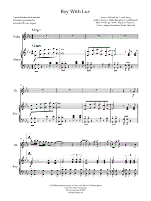 Boy with Luv - Violin & Piano