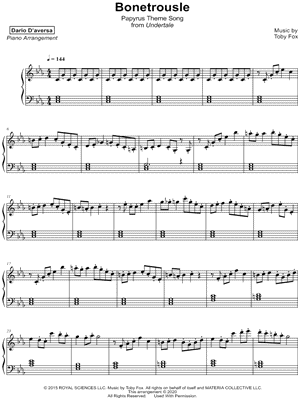 Bonetrousle by Dario D'aversa - Sheet Music