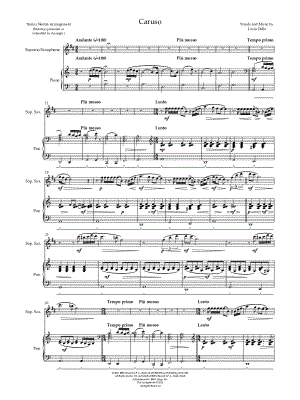 Caruso - Soprano Saxophone & Piano