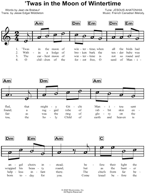 'Twas in the Moon of Wintertime