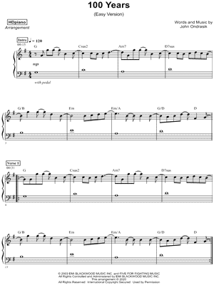 100 Years [easy]