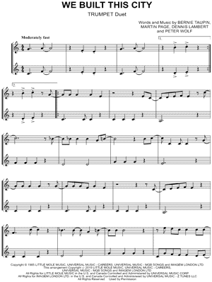 We Built This City - Trumpet Duet