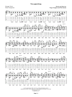 The Logical Song by Giuseppe Torrisi - Sheet Music