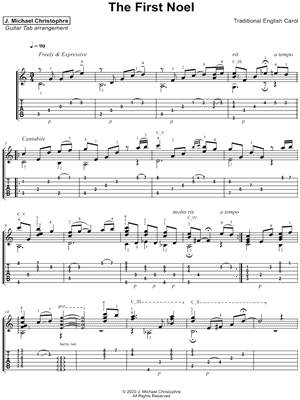 The First Noel by J. Michael Christophre - Sheet Music