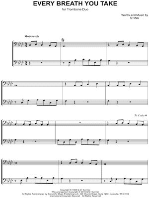 Every Breath You Take - Trombone Duet