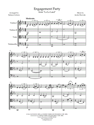 Engagement Party from La La Land - Sheet Music