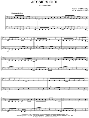 Jessie's Girl - Cello Duet