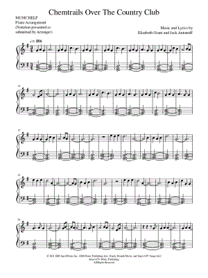 Chemtrails over the Country Club by MUSICHELP - Sheet Music