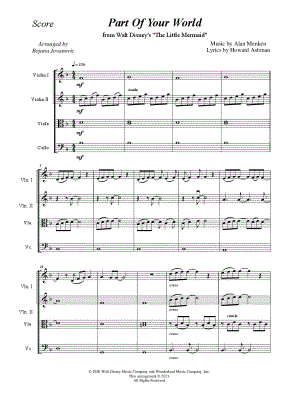 Part of Your World by Bojana Jovanovic - Sheet Music