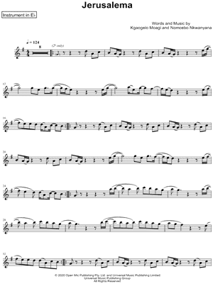 Jerusalema - Eb Instrument