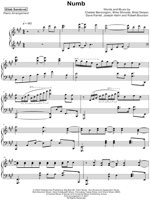 Numb by Eliab Sandoval - Sheet Music