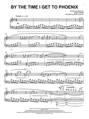 By the Time I Get to Phoenix by Phillip Keveren - Sheet Music