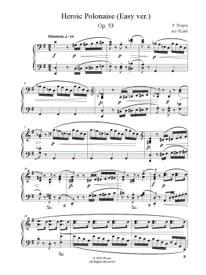 Polonaise No. 6 (Heroic) [easy] by Flare - Sheet Music