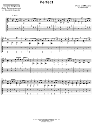 Perfect by Simone Cangiano - Sheet Music