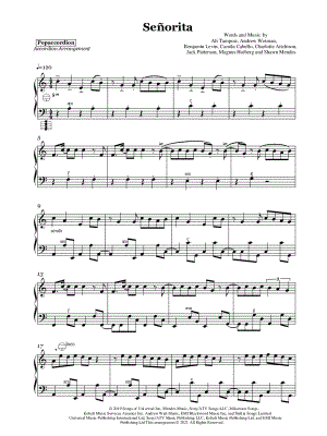 Señorita by Popaccordion - Sheet Music