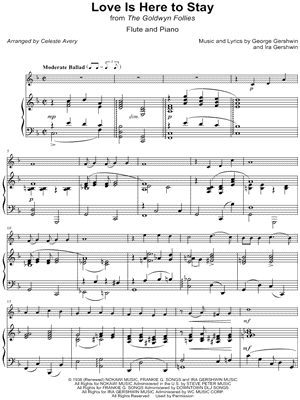 Love Is Here to Stay - Flute & Piano by George Gershwin - Sheet Music