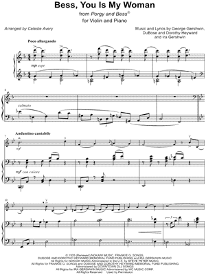 Bess, You Is My Woman Now - Violin & Piano