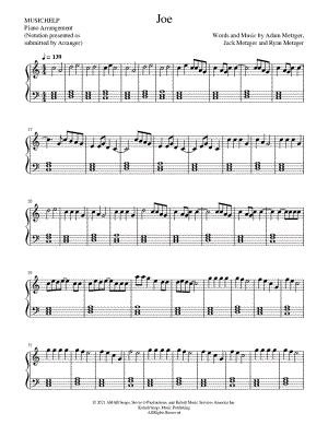Joe by MUSICHELP - Sheet Music