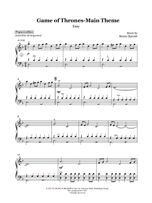 Game of Thrones (Main Theme) [easy]