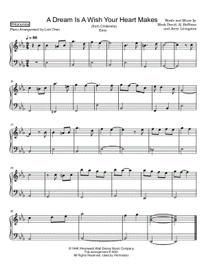 A Dream Is a Wish Your Heart Makes [easy]