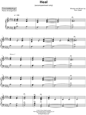 Heal [accompaniment only] by TutorialsByHugo - Sheet Music