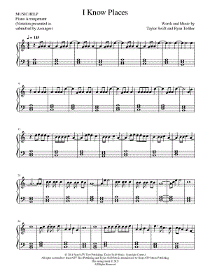 I Know Places by MUSICHELP - Sheet Music